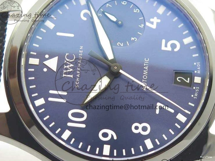 MIROTIME 0104 Supportive Big Pilot Real PR IW502003 Real Ceramic ZF 1:1 Best Edition On Black Calfskin Strap A51111 V 7238